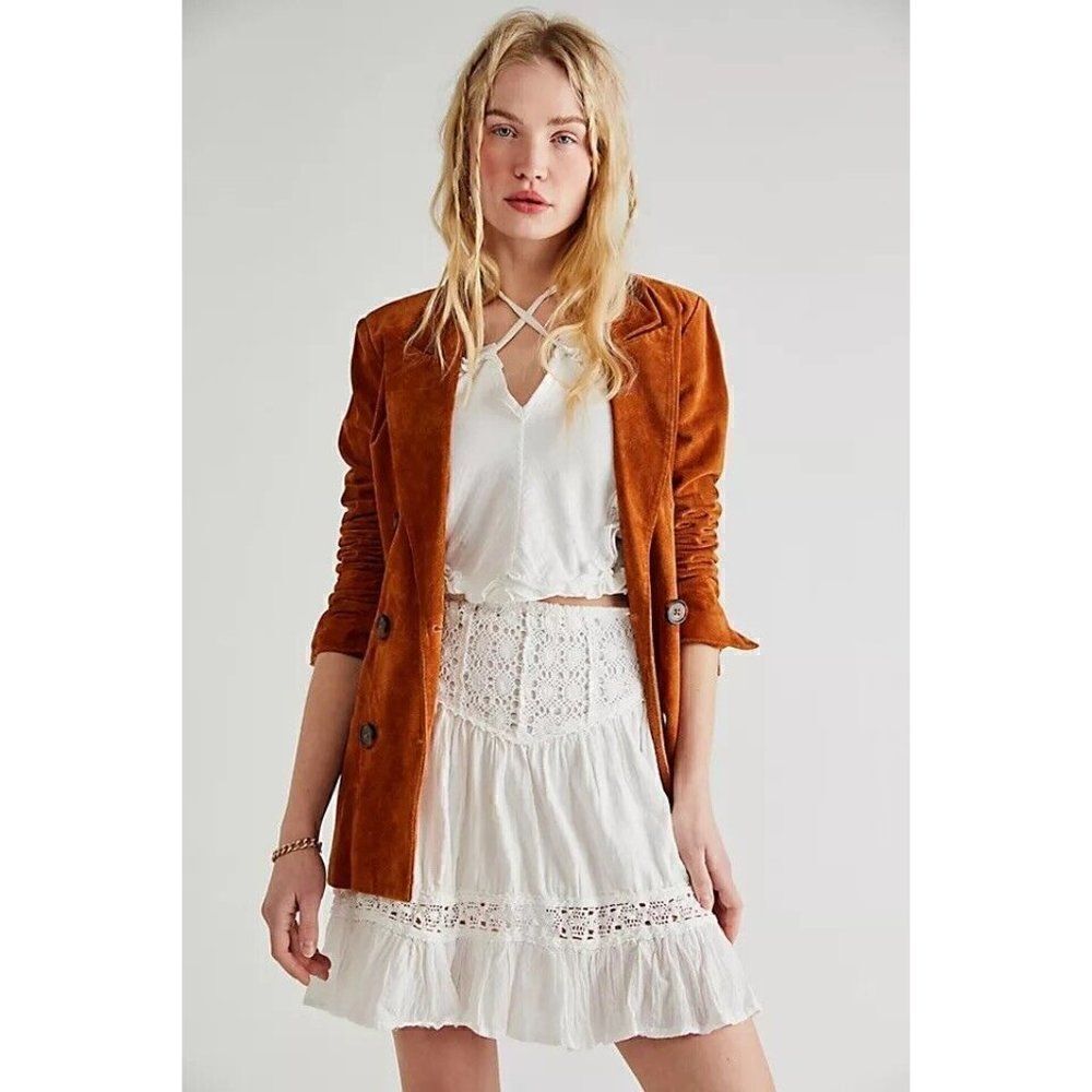 NWT FREE PEOPLE X JENS PIRATE BOOTY BREAK ON THROUGH MINI SKIRT IVORY - Picture 4 of 6